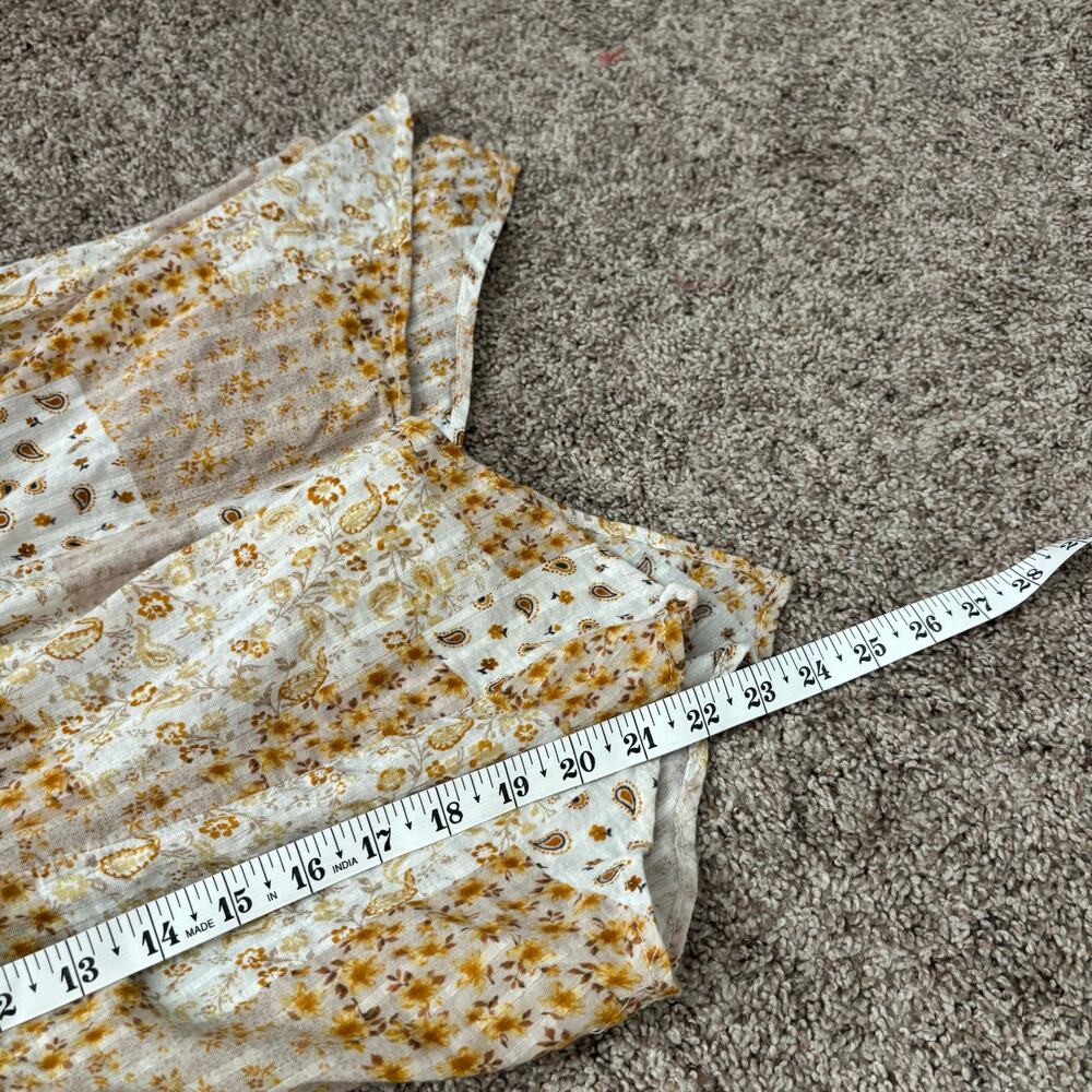 American Eagle Patchwork Babydoll Handkerchief Tank Top Boho Bandana Camisole SP - Picture 7 of 8